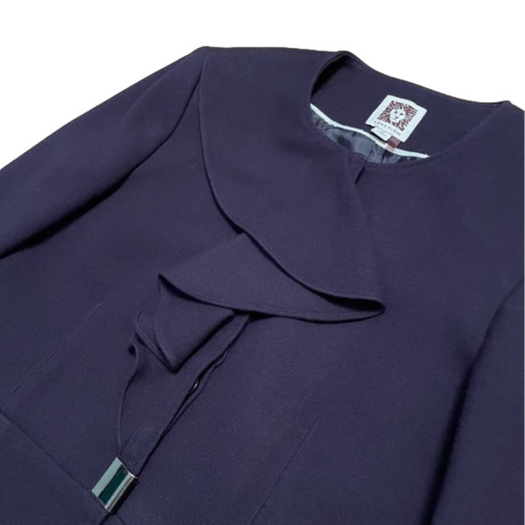 Elegant Anne Klein Eggplant Colour Blazer Size 4P - Picture 4 of 6